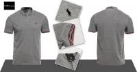 polo paris ralph lauren hommes tee shirt detail cotton five gray